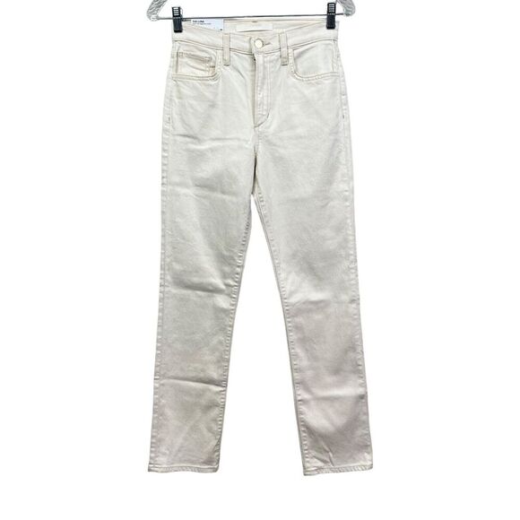Joe's Jeans Womens The Luna Cigarette Ankle Stretch Hi Rise‎ Pockets Cream Sz 24 - Picture 1 of 7